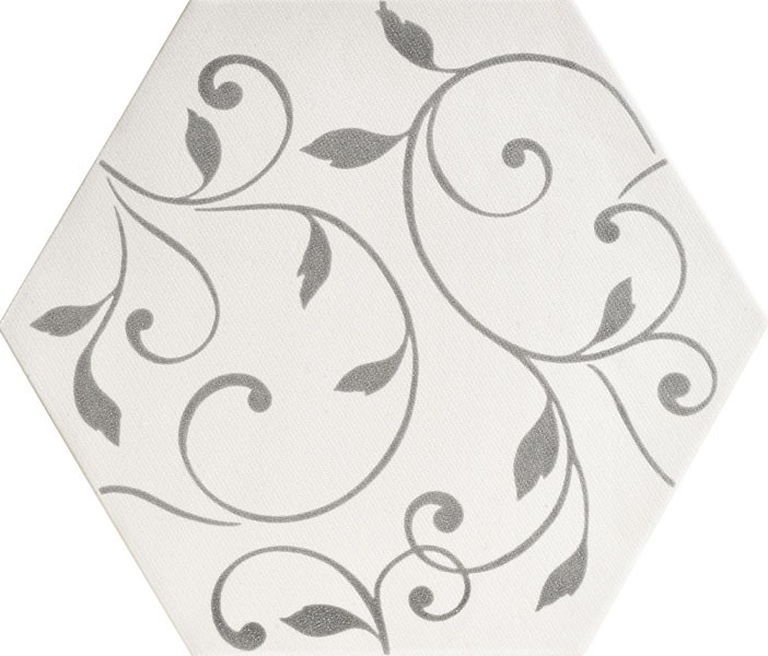Valmori Ceramica Design Le Crete Hexagon Terra Bianca Damasco Silver 39x45 см