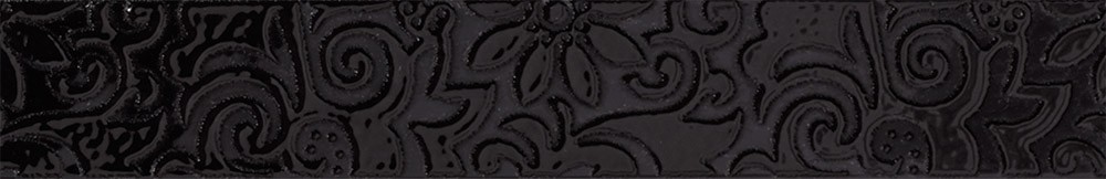 Valmori Ceramica Design Ornamenti Flow Absolute Black 6.5x40 см