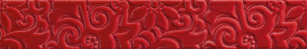 Valmori Ceramica Design Ornamenti Flow Rosso Maranello 6.5x40 см