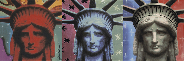 Settecento Steve Kaufman Lady Liberty Soggetto A 31.9x96.3 см