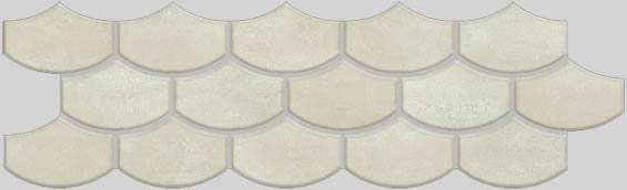 Apavisa Nanocorten White Flake Mosaico Lappato 14.73x44.63 см