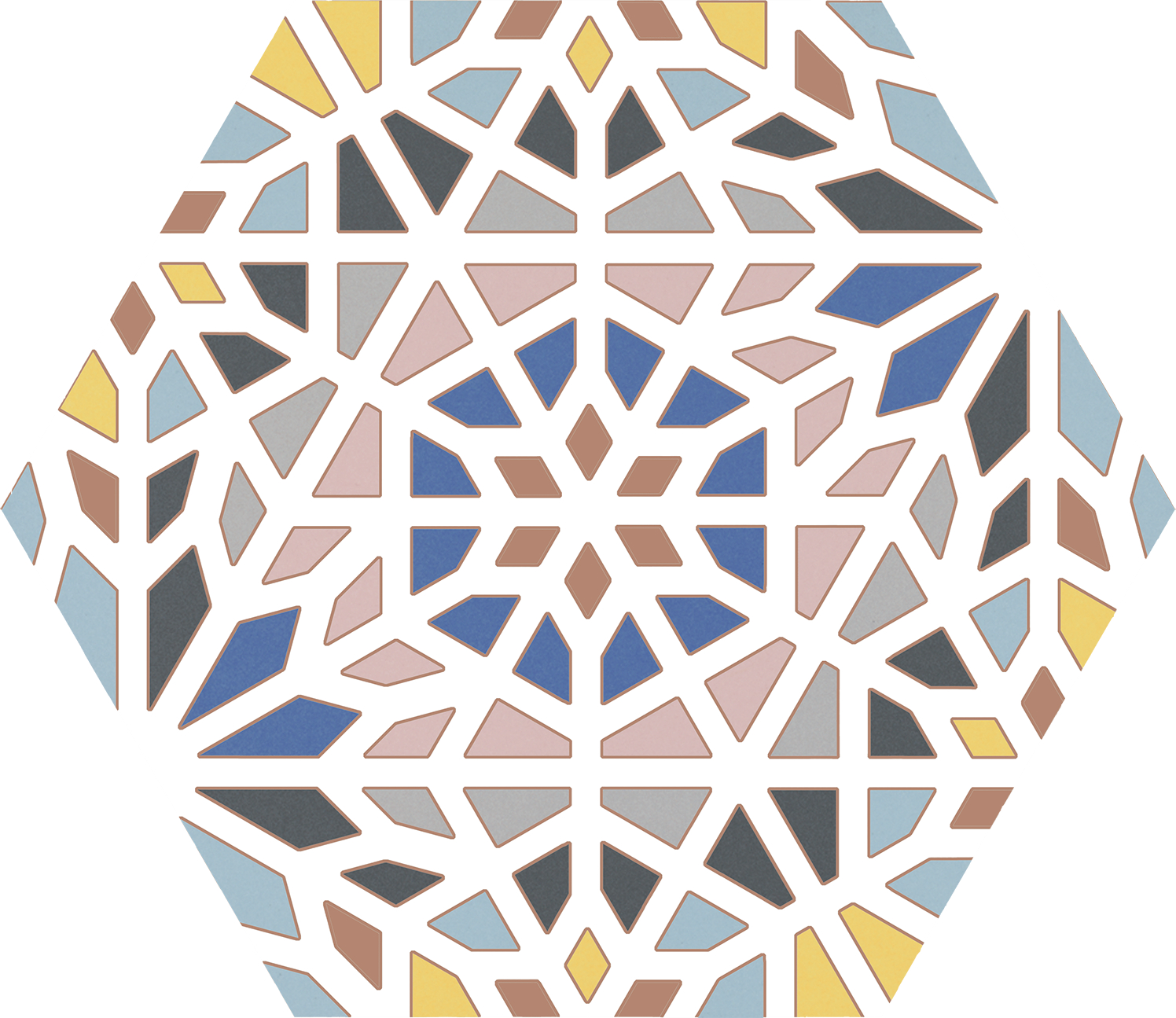 Codicer Kasbah Mix Colors Hexagonal 22x25 см