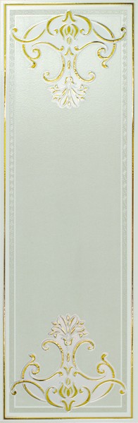 Settecento Ermitage Bianco Decoro Fascia Impero Lux Gold 25.5x78 см