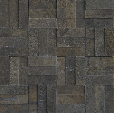 Apavisa Xtreme Black Lappato Mosaico Brick 29.75x29.75 см